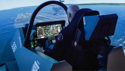 F35 Dome simulator cockpit