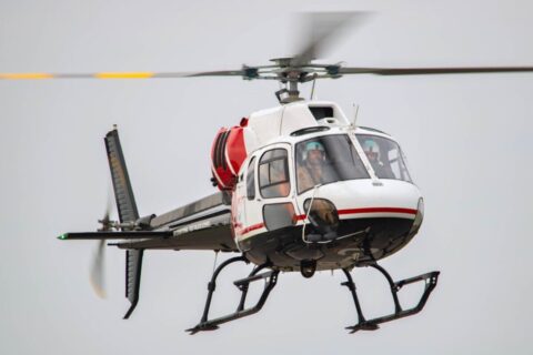 as355n helicopter hovering