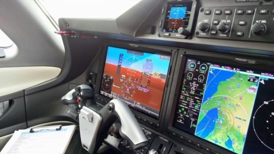 Cockpit on an aircraft at ITPS Canada