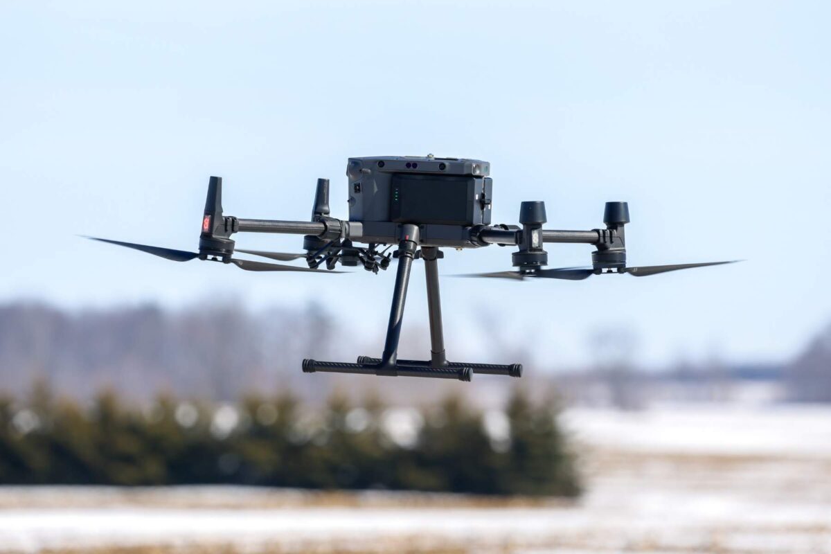 drone hovering