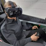 20210325_112355 Billie Flynn in an aircraft simulator using virtual and mixed reality system.