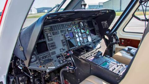S76 cockpit with avionics systems