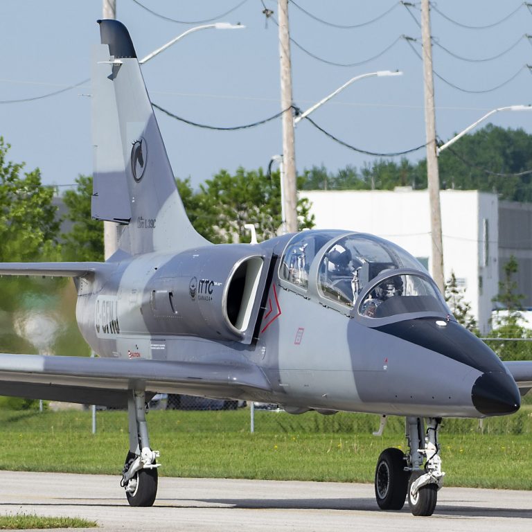 Image showing L-39 aircraft jet trainer on ramp at ITPS in London Ontario cYXU