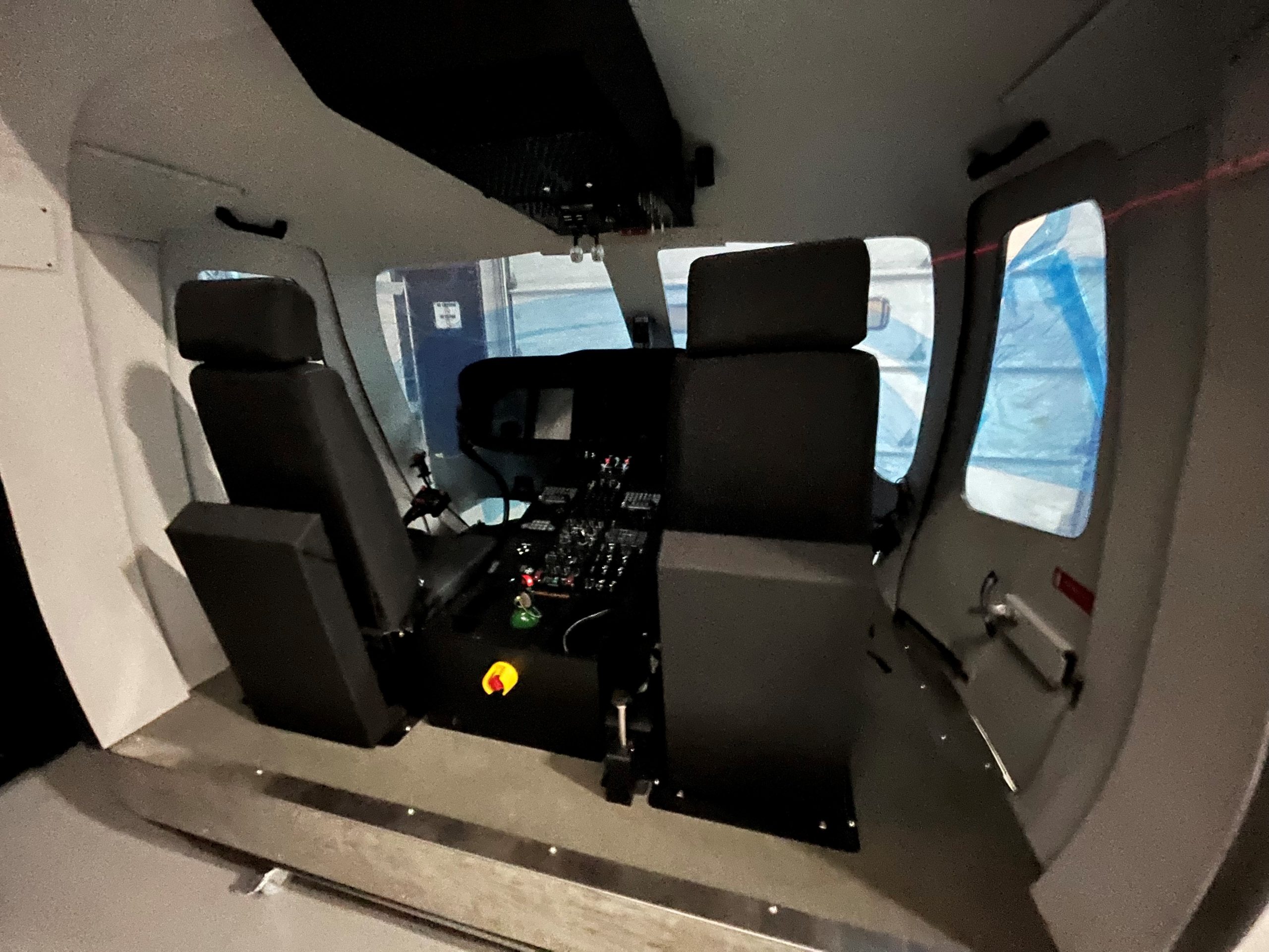 Cockpit view of AW139 being commissioned at ITPS in London, Ontario
