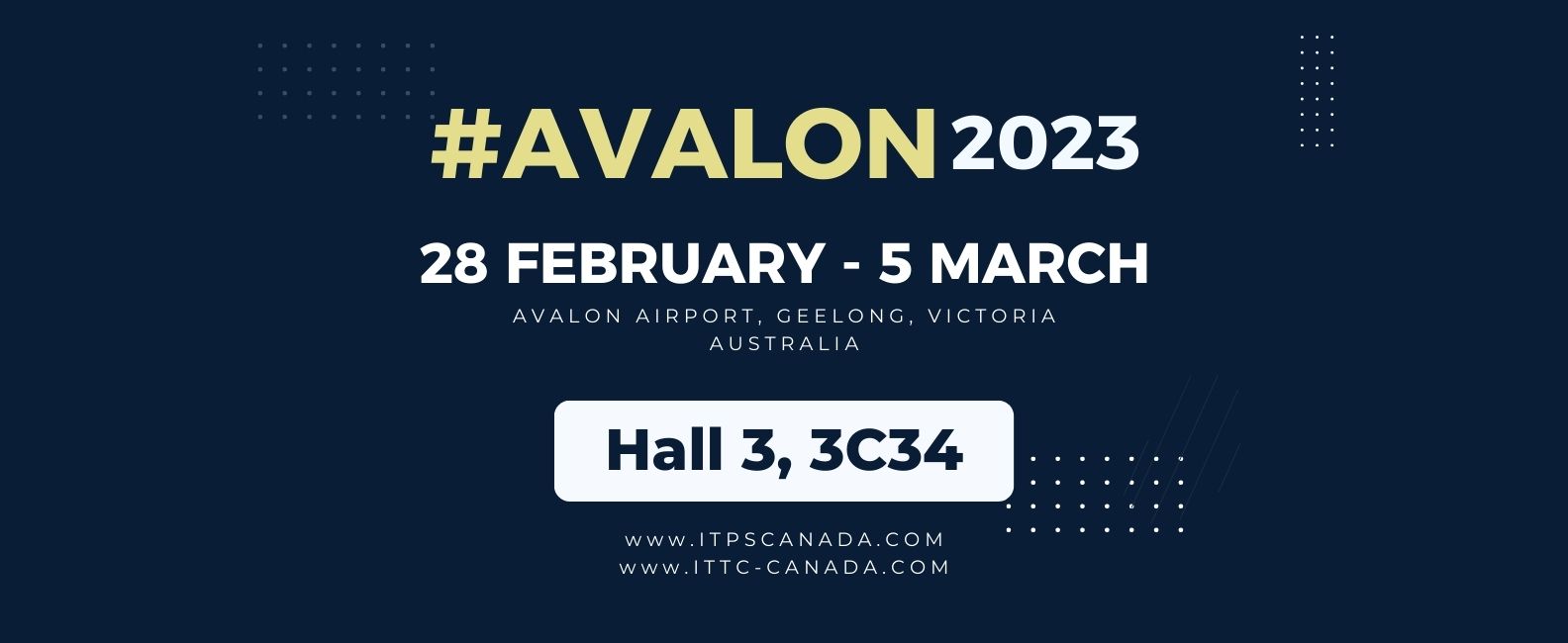 Visit ITPS at Avalon 2023 Stand Hall 3, 3C34 Feb 28 March 5, 2023