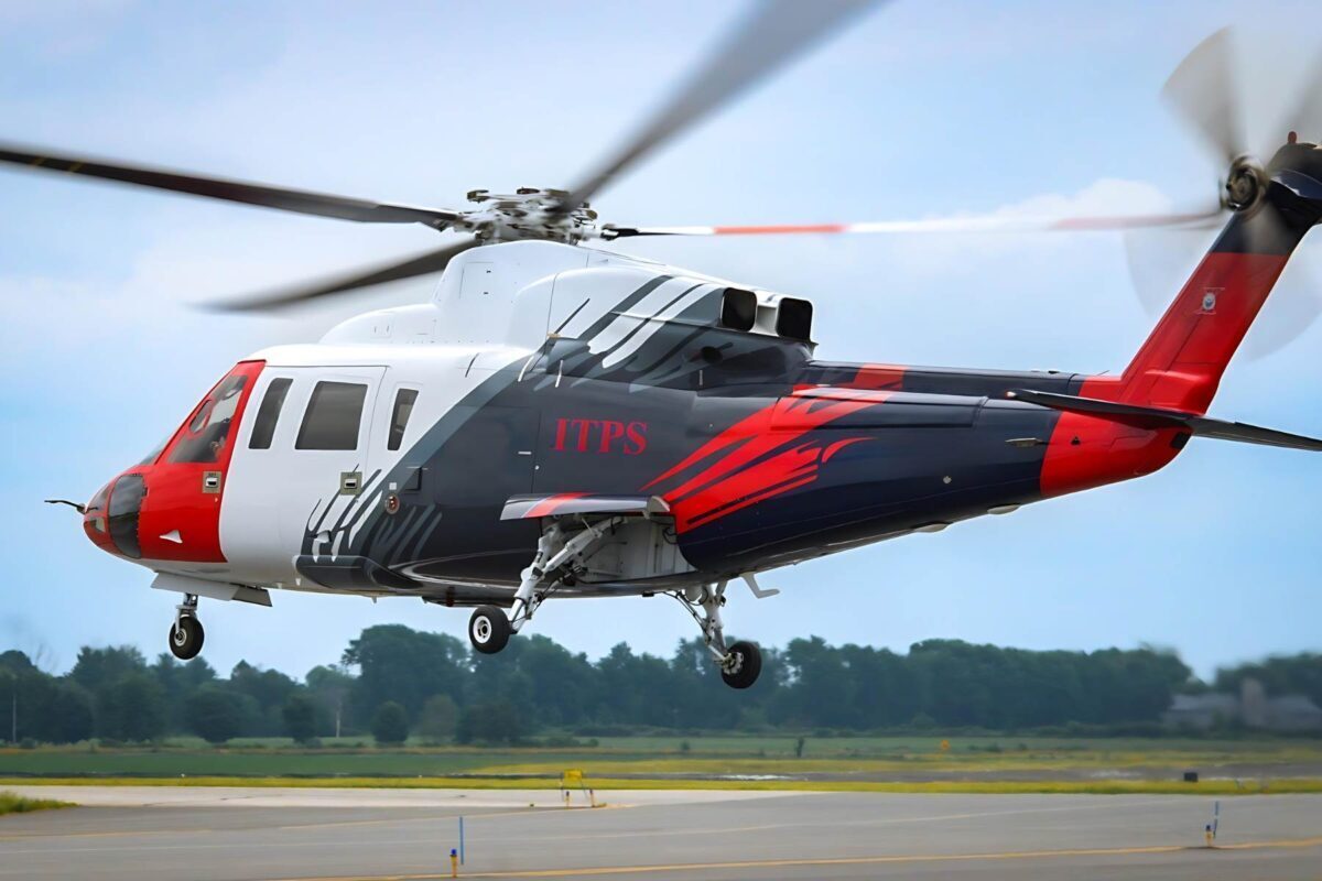 Sikorsky S-76 Helicopter hovering