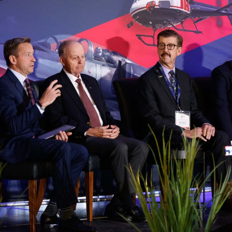 Fireside Chat attendees Billie Flynn, Rogers Smith, Jeff Canclini and Casper Borge seated together