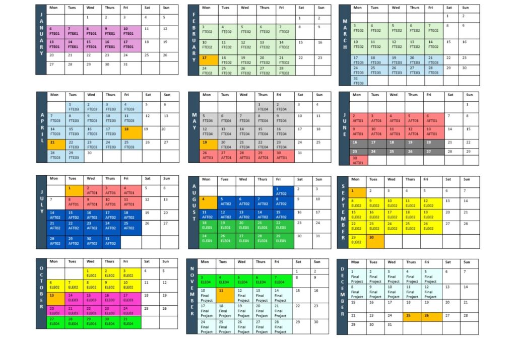 1 course calendar itps