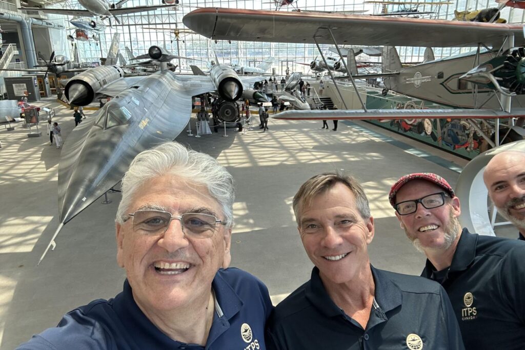 1 Giorgio Clementi, Peter Kline, Darren and Matty Jacobs in Boeing facility