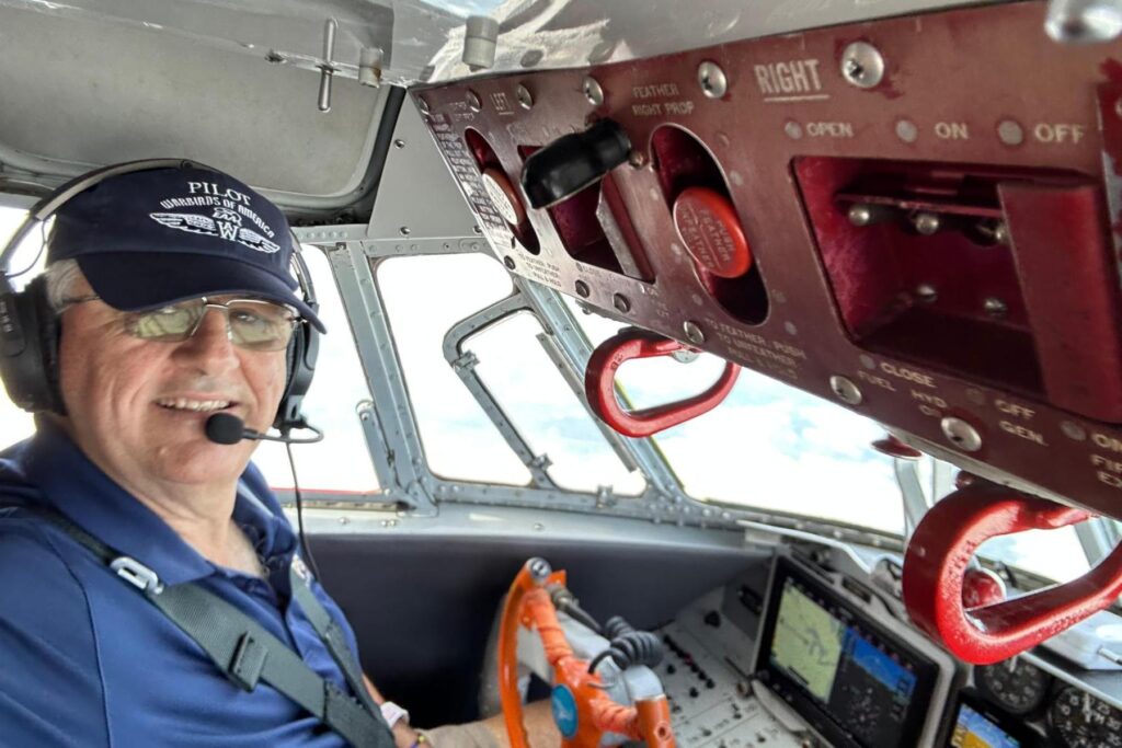 14 Giorgio Clementi in HU-16 cockpit