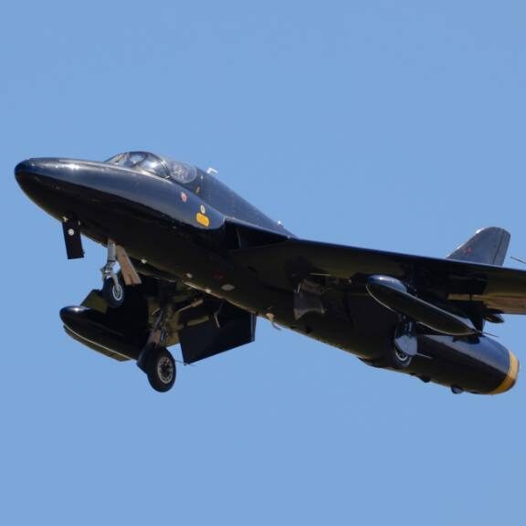 Hawker Hunter flying overhead