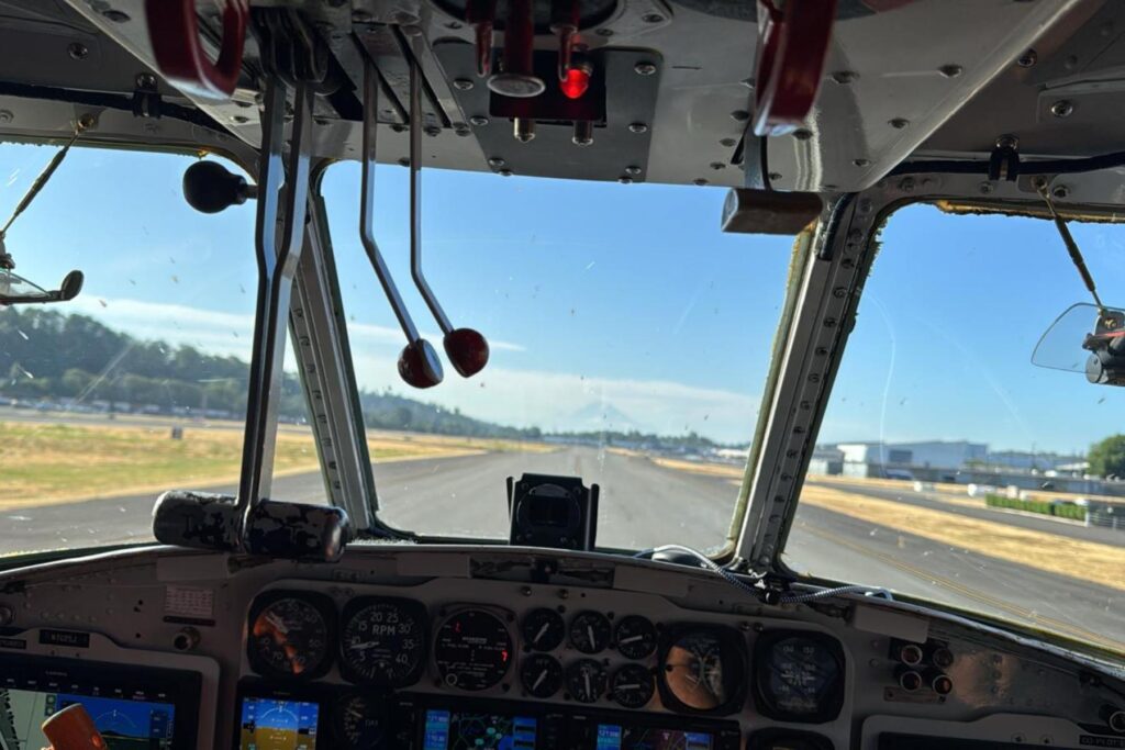 5 HU-16 cockpit on runway