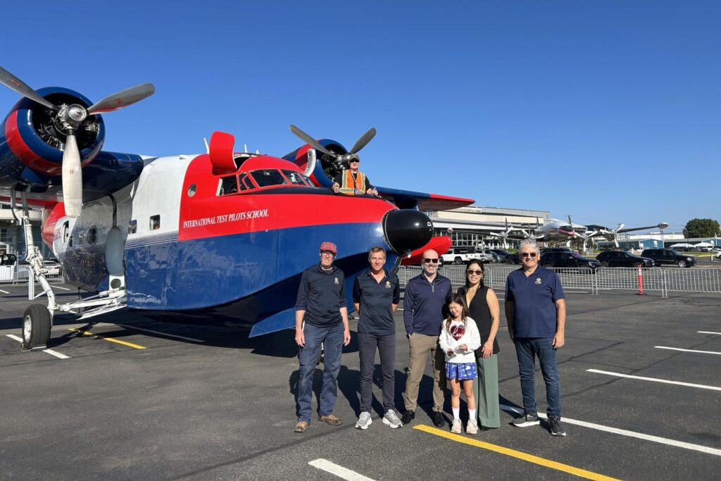 6 ITPS team with Jen Uchida in front of HU-16