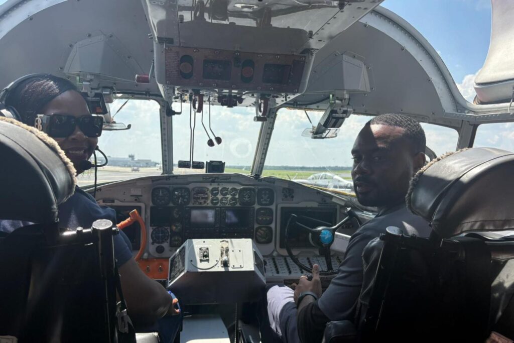 9 two Airbus employees in ITPS HU-16 Albatross cockpit