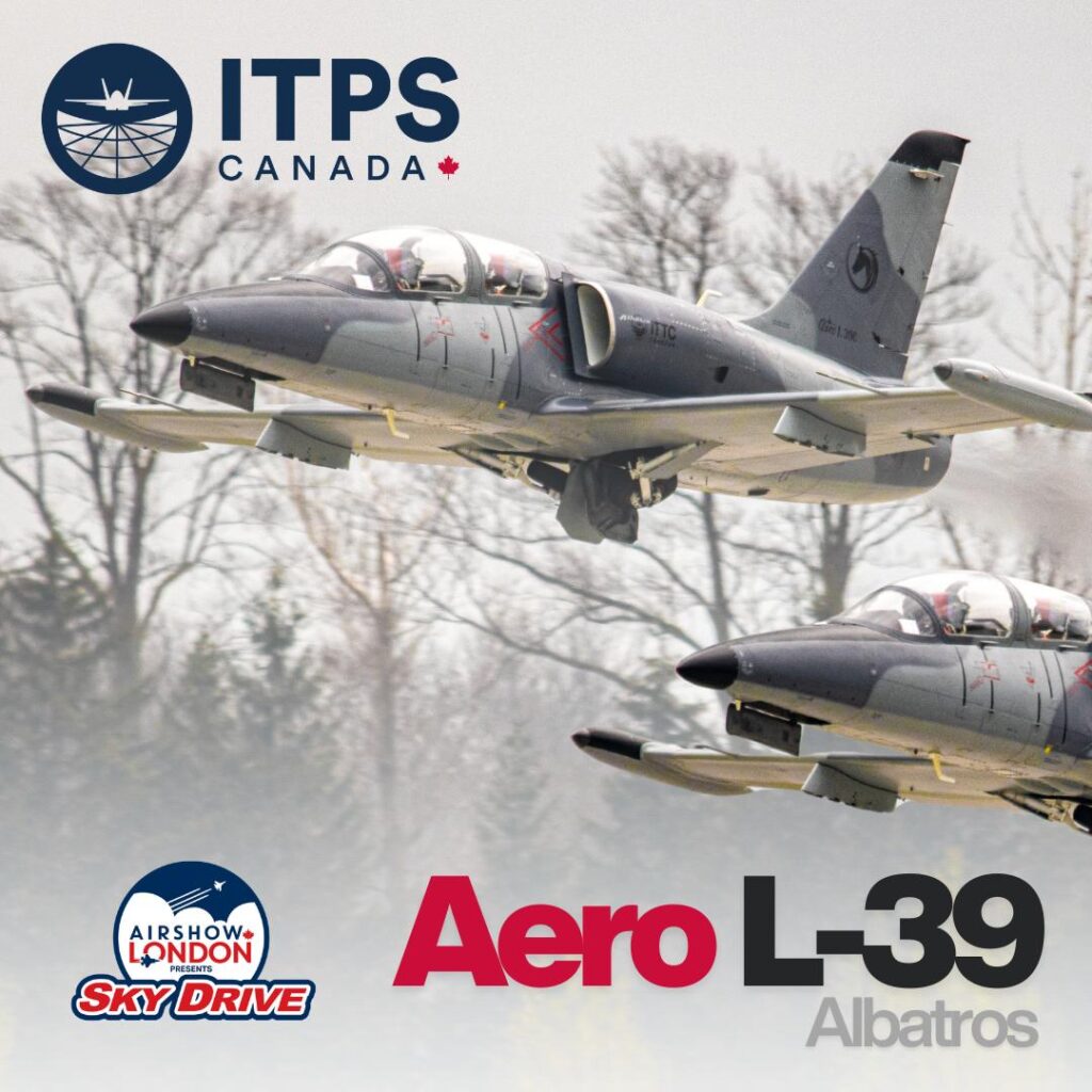 L-39 Airshow Photo (1) two grey L39 jet trainers flying in formation