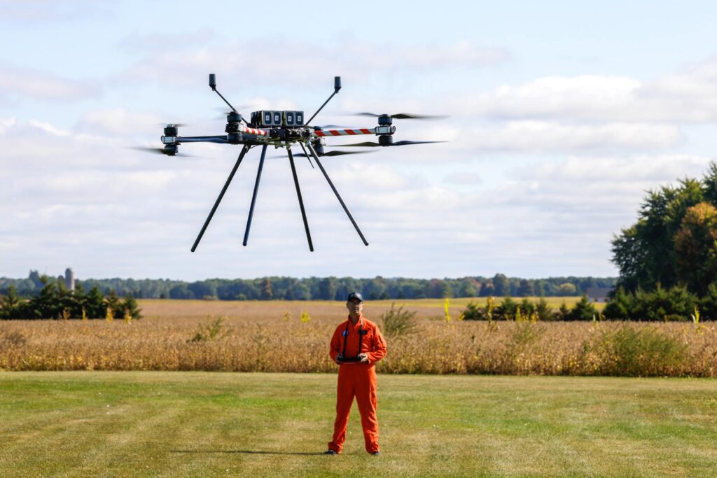 1 (3) Michael Mulquiney in field flying Freespace Callisto RPAS