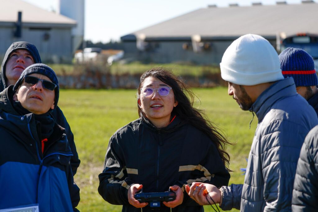 ITPS Masters course student flying drone