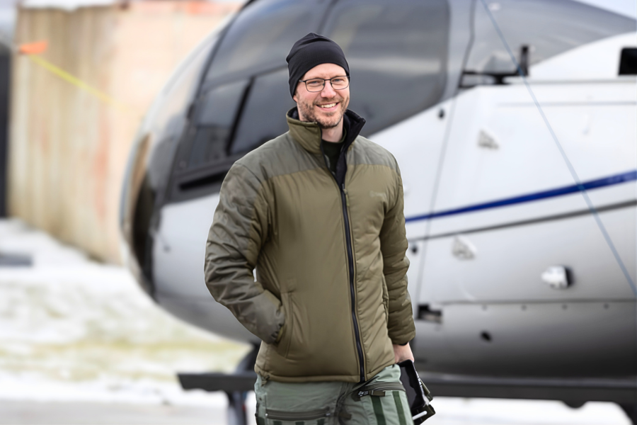 1 (3) Rotary wing ITPS student in front of Airbus EC130T2