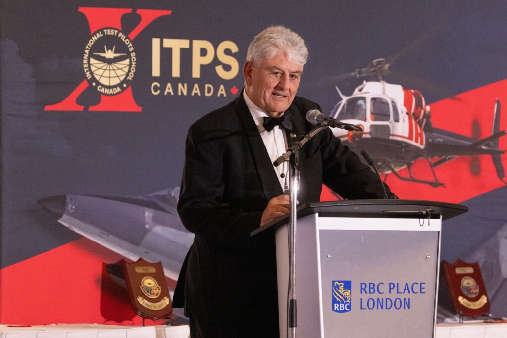 Giorgio Clementi addressing audience of Graduation ceremony