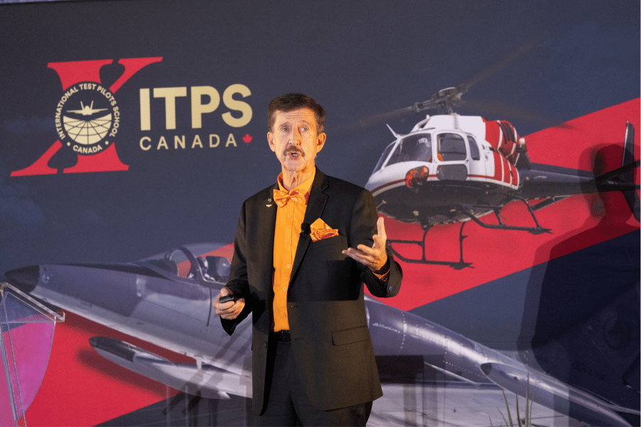 30 Jeff Canclini, SFTE President presenting at ITPS flight test seminar