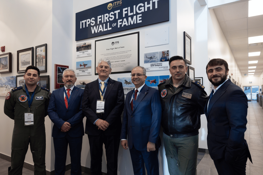9 Giorgio Clementi with TAI ITPS graduates with first flight wall of fame