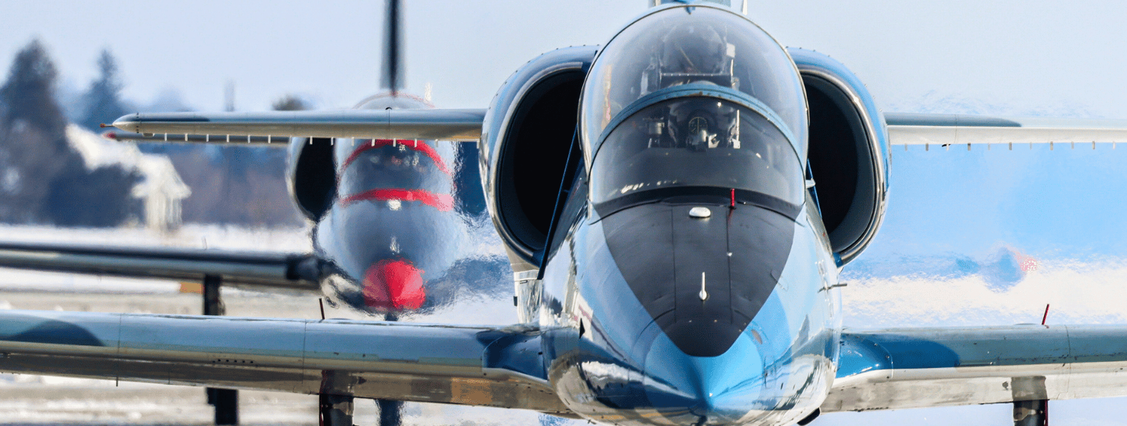 ITPS homepage photos (1584 x 600 px) two L39 jet trainers on ramp