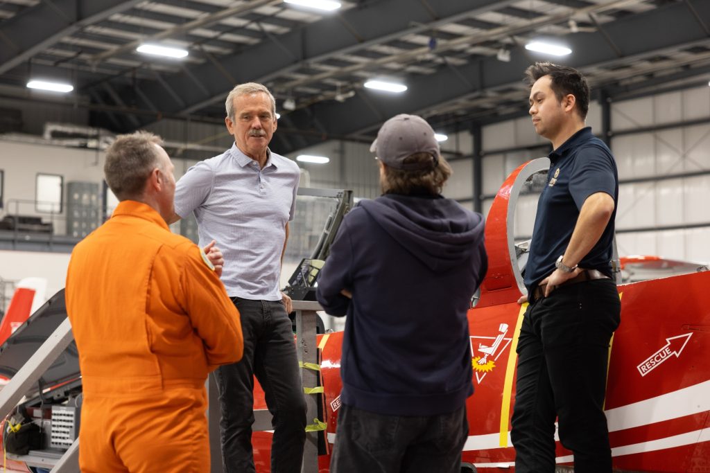 Chris Hadfield, Canadian Astronaut with Dave Lohse, CEO and ITPS engineering team
