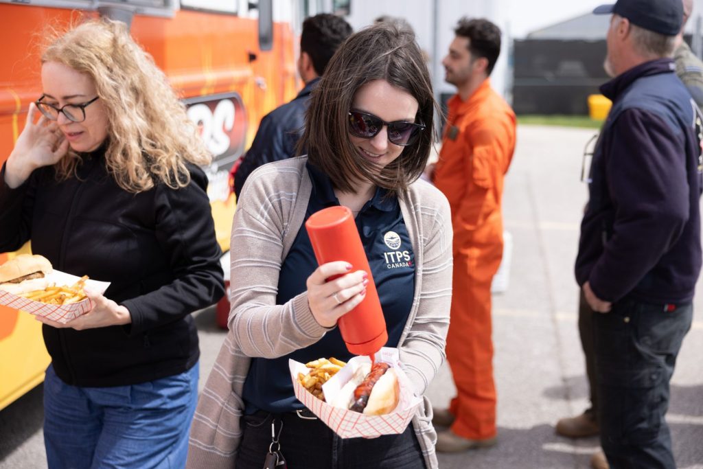 yes jessica Jessica Neglia, ITPS, adding ketchup to sausage