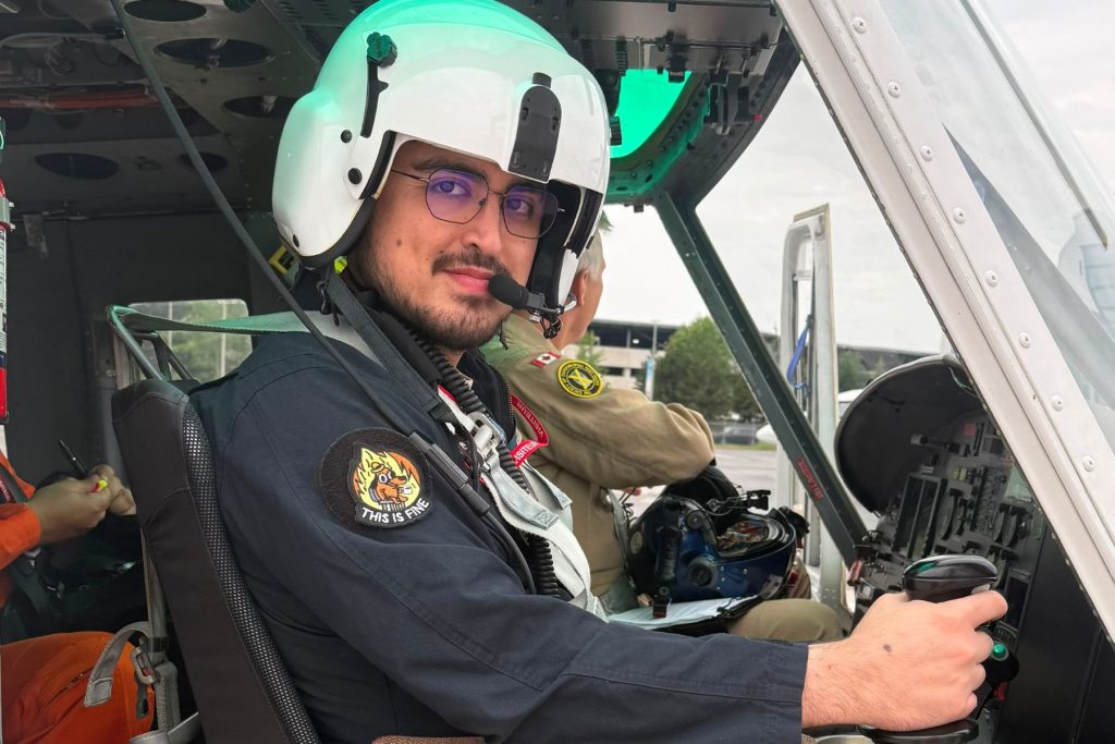 Man in NRC VSS RW cockpit