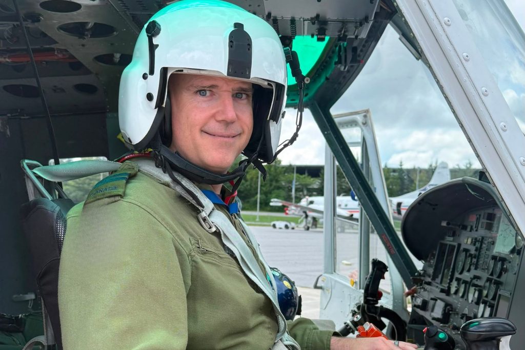 student in NRC RW VSS cockpit