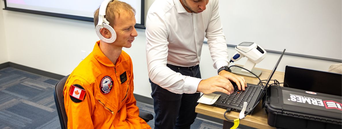 Copy of Website FH Template (43) ITPS instructor being custom-fitted for Ermes CRAI ear communications