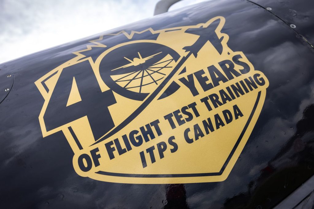 ITPS Canada 40th year anniversary symbol on jet fuselage