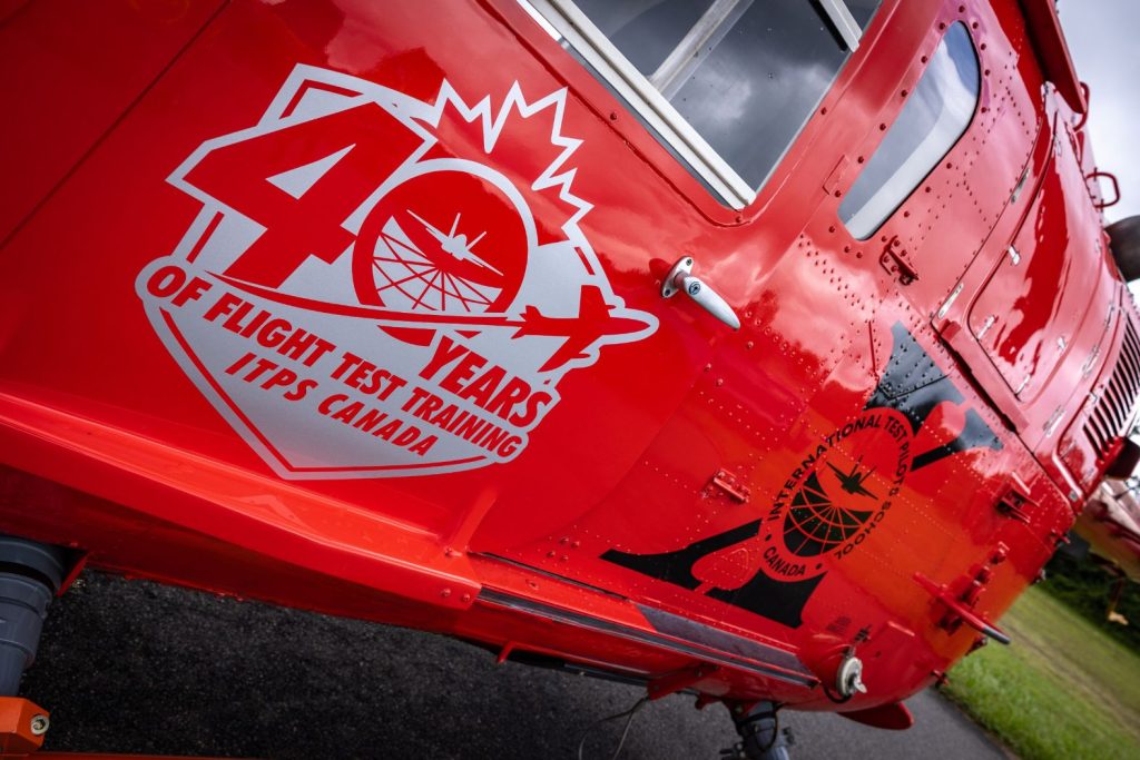 ITPS Canada 40th year symbol on Bo105 door