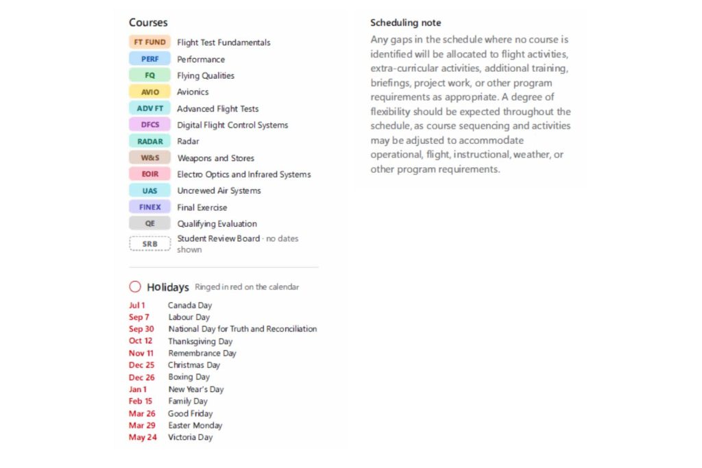 academic calendar legend 2026-2027